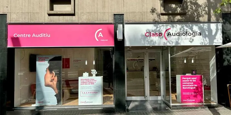 Fachada del centro Claso Audiología en Les Corts, Barcelona